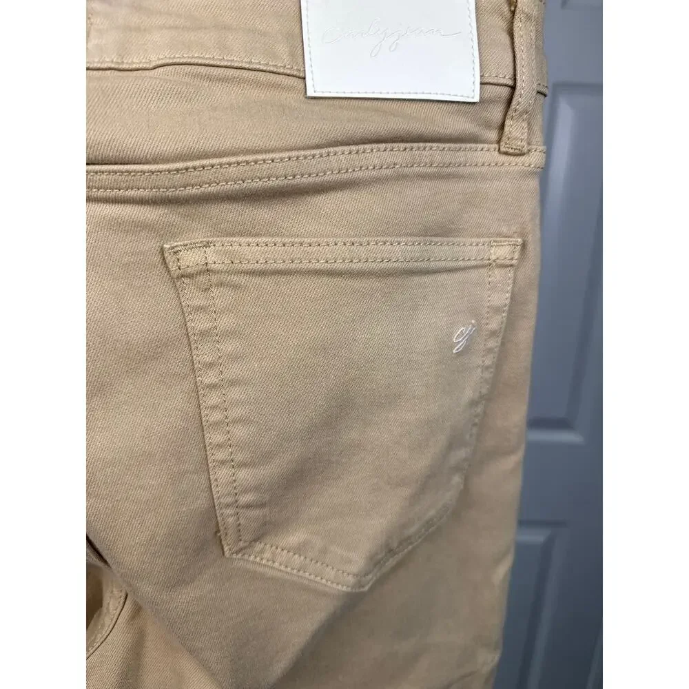 Carly Jean Wide Leg Pants Beige High Rise Cropped Size 13